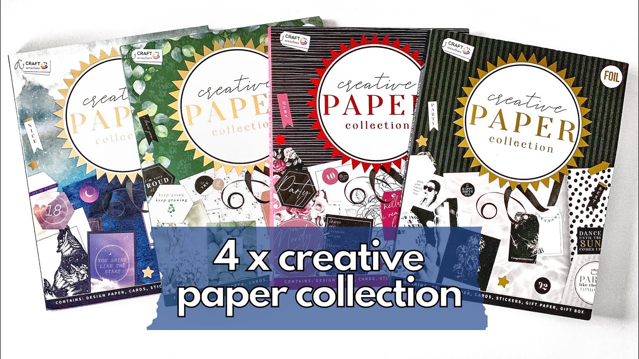 4x CREATIVE PAPER COLLECTION van Action! nieuw winter 2021/2022, Craft Sensations papier, stickers