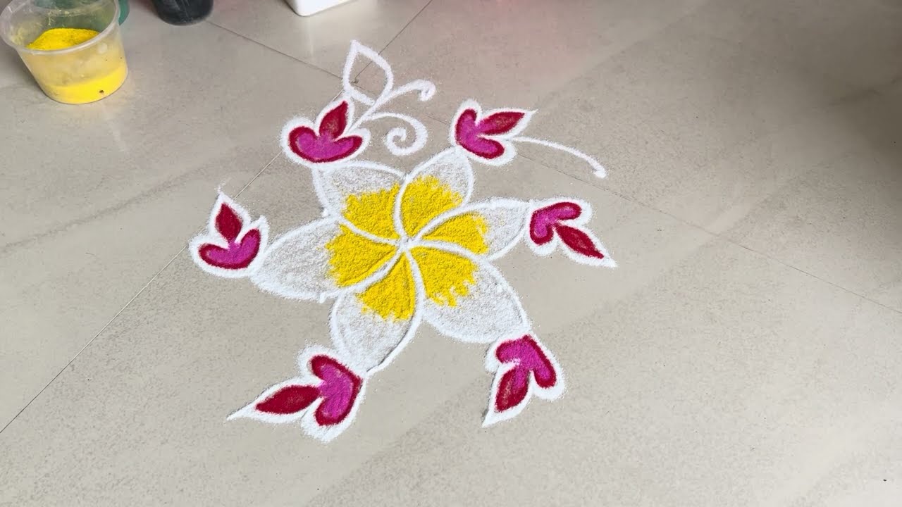 Day5 margali color kolam #rangoli #villagelife #margazhirangolikolam #kolam #tisaiyanvillai 