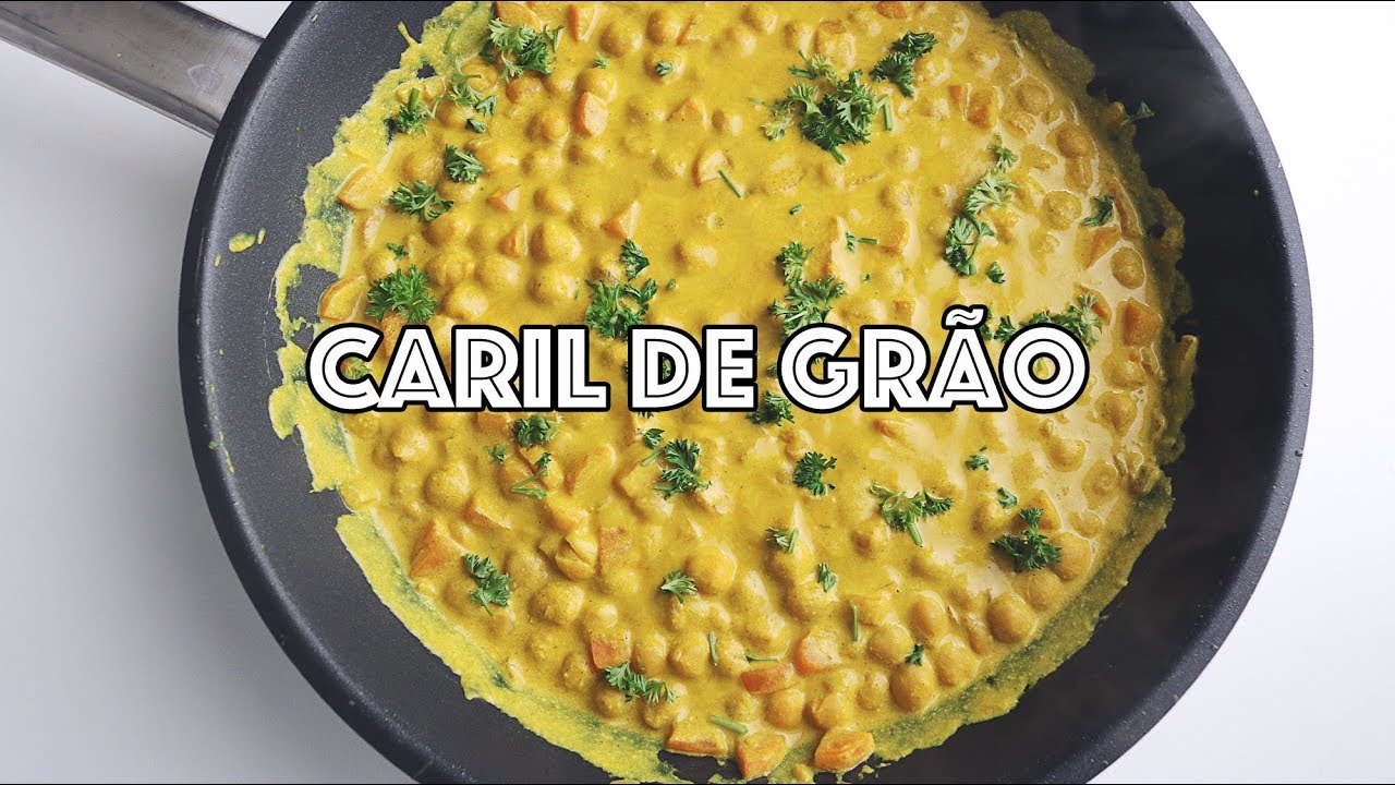 Caril de grão de bico - receita vegana