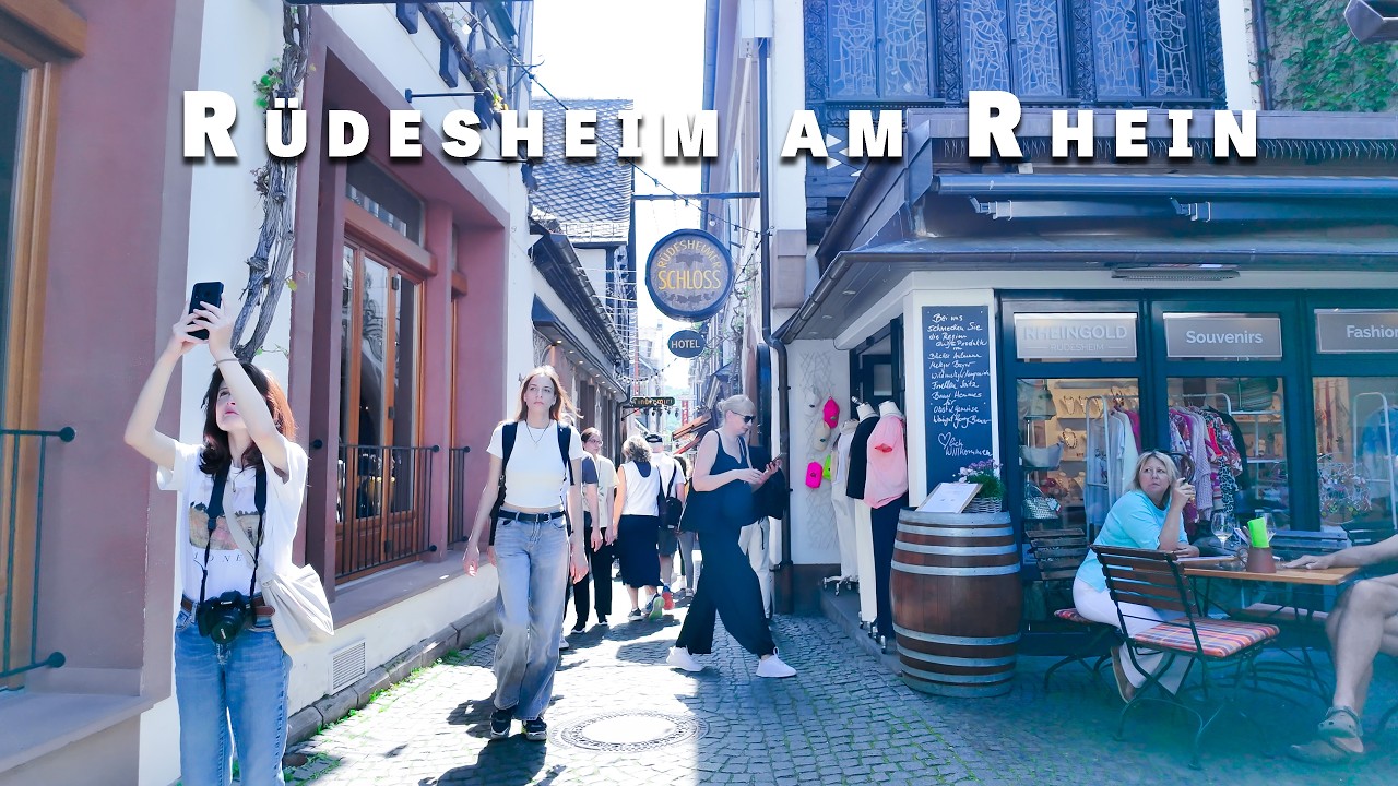 Rüdesheim am Rhein 🇩🇪 Germany Walking Tour 4K 60fps – One of Germany’s Most Beautiful Medieval Towns