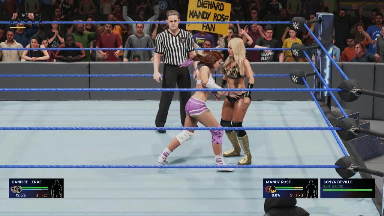 WWE 2K19 Candice Lerae Vs Mandy Rose