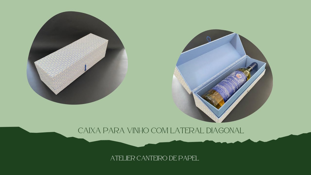 Passo a Passo Intensivão de Caixas para Vinho (aula 4) Caixa horizontal com lateral diagonal!!