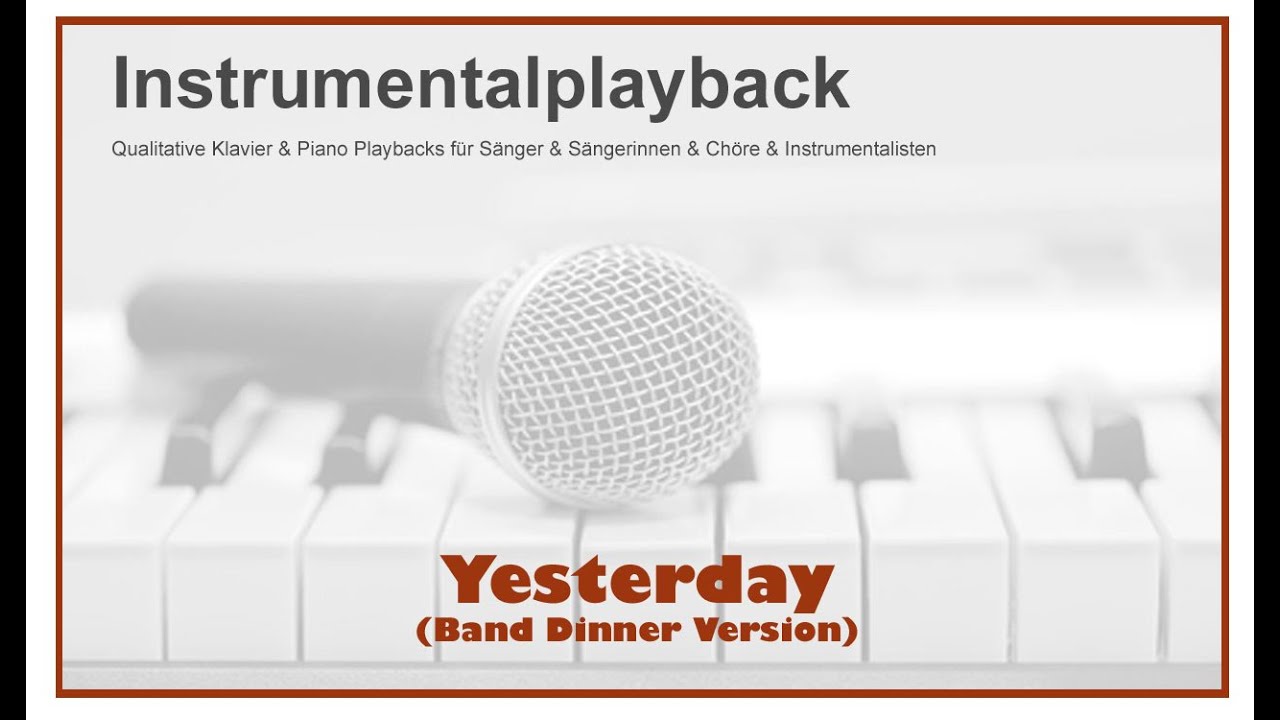 Yesterday - Instrumental - Playback - Demo - The Beatles