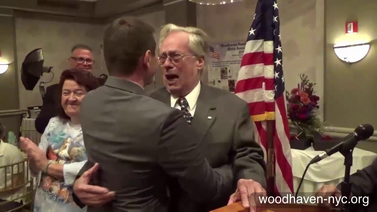 Wonderful Woodhaven Moment - Navy Son Surprises Father at Ceremony