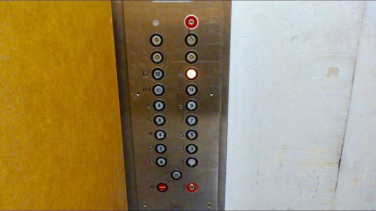 Vintage, but small, 1984 Dover Traction Service Elevator at Sheraton Gunter in San Antonio, TX.