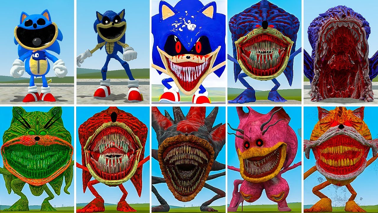 ALL SONIC BLUE FAMILY VS ALL SONIC ZOOCHOSIS FAMILY ? in Garrysmod!,...