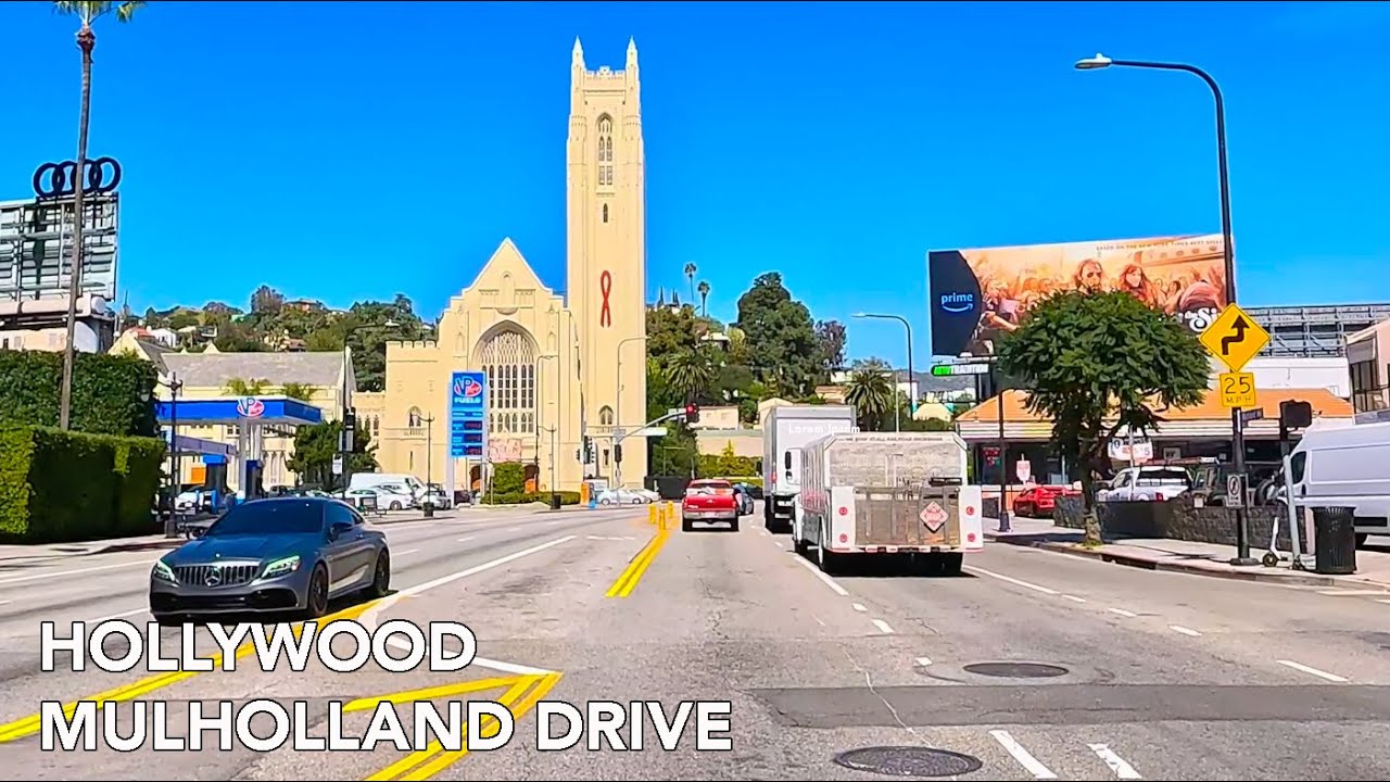 [4K] Hollywood to West Hollywood, Mulholland Drive