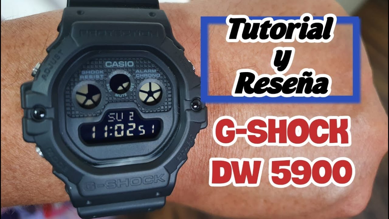 G Shock DW 5900B Reseña completa y tutorial de sus funciones