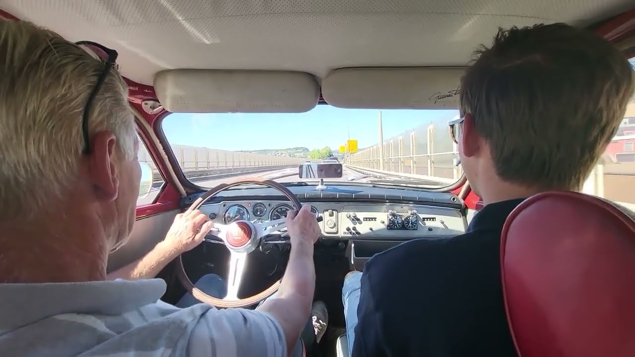 Saab 96 2 stroke rally car on the streets! at IntSaab2022