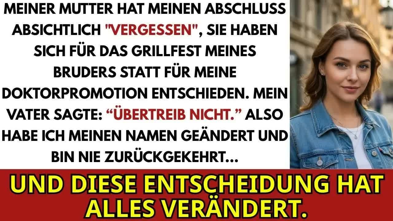 Meine Mutter Schwänzte Meine Abschlussfeier Für Das Grillfest Meines Bruders – Ich Kehrte Nie