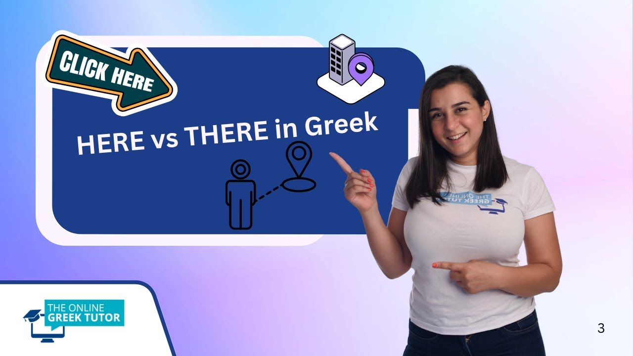 🎯  HERE vs THERE in Greek  Learn Place Adverbs with Simple Examples!