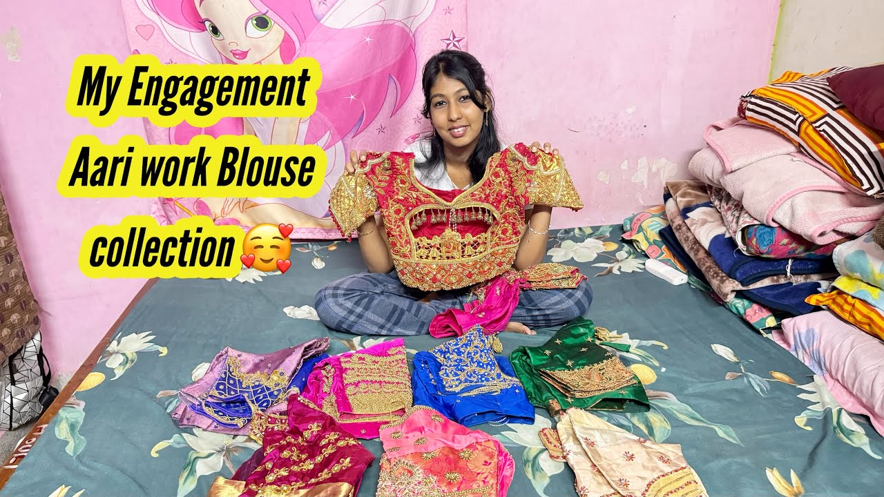 My Engagement Aari work Blouse Collection 🥰 Ag vlogs