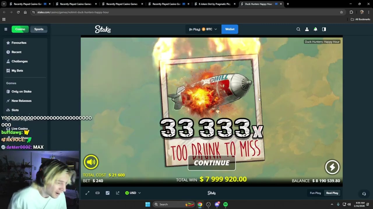 XQC HIT MAX ON NEW DUCK HUNTERS $8.000.000