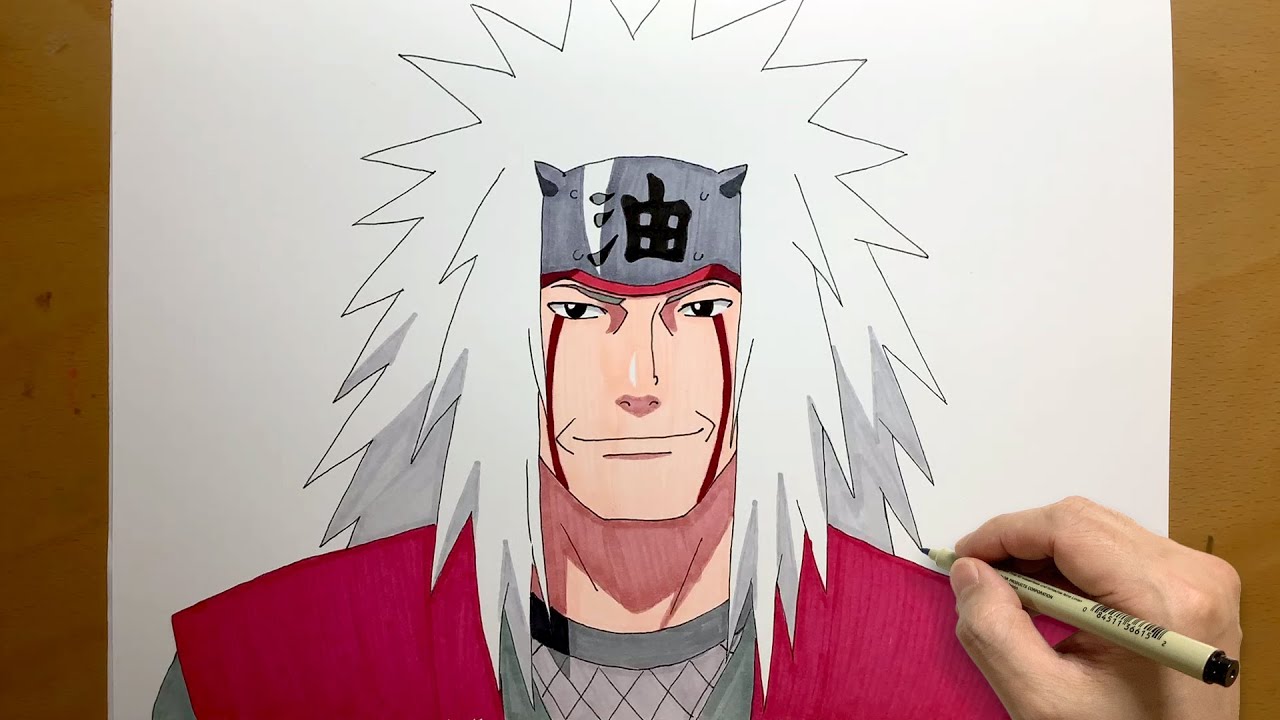 How to Draw Jiraiya from Naruto | How to draw anime | step by step | draw anime | Jiraiya