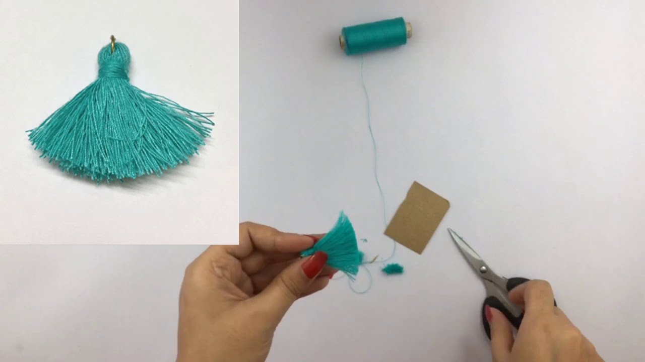 | How to make Tassels at home with sewing thread | Tassels for Kurtis and earrings |