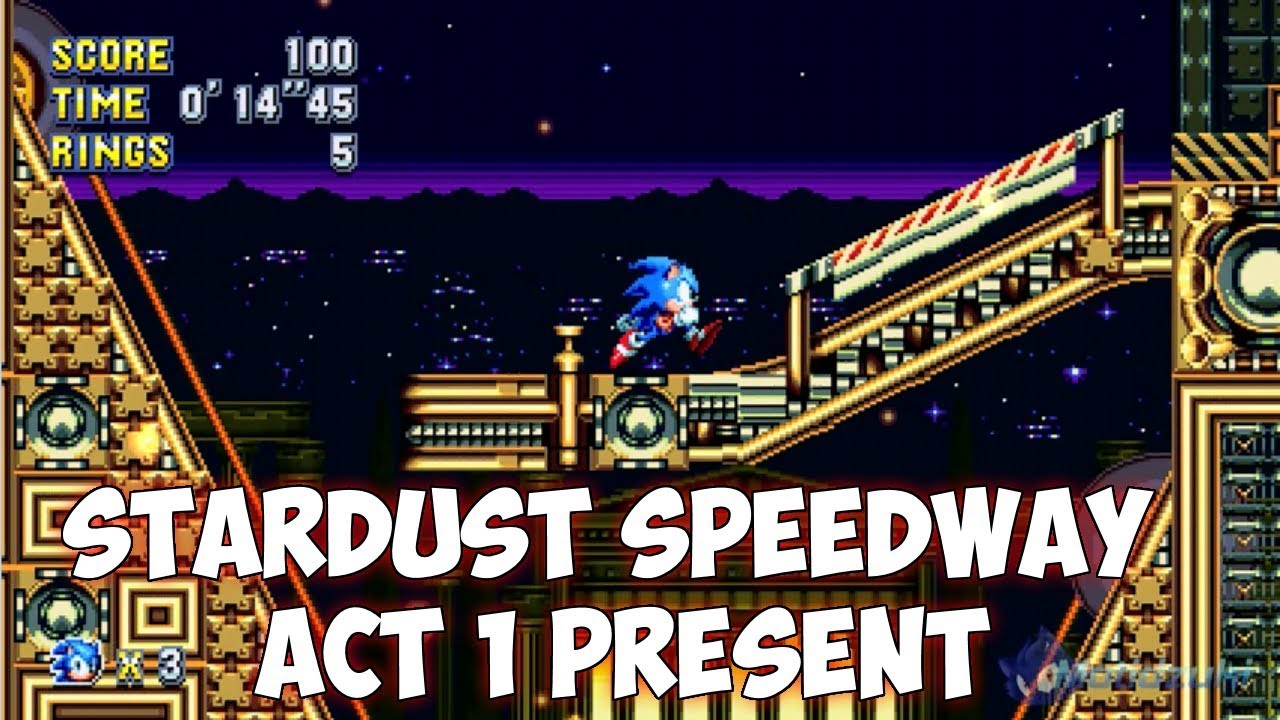 Sonic Mania - Stardust Speedway Act 1 Present | Walkthrough ⮚ Sonic Mania Mods