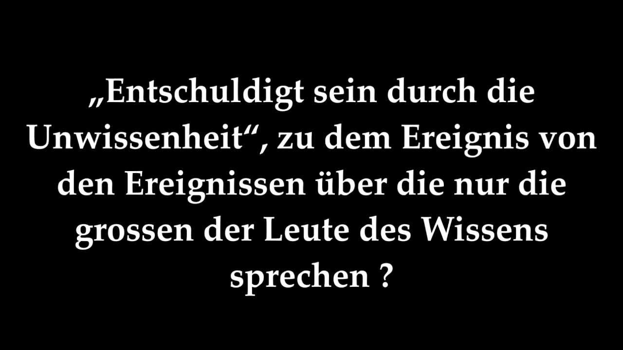 Ist derjenige der unwissend ist entschuldigt von Shirk und Kufr