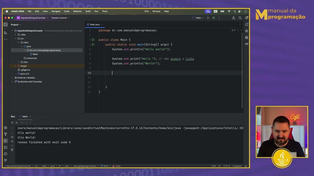 Curso de Java #14 - Entrada e Saida no Console