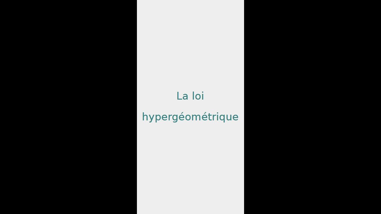La loi hypergéométrique, ce qu'il faut en retenir !