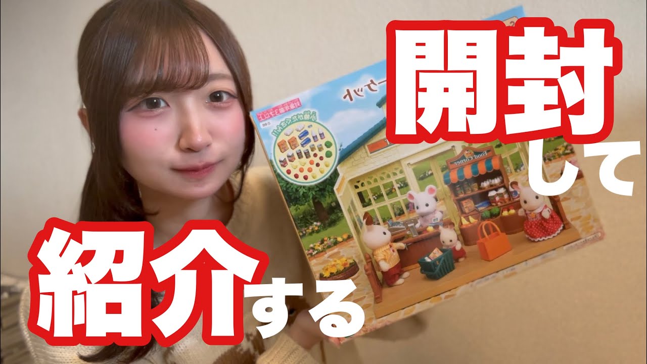 シルバニアファミリーを開けて我が子を紹介する(森のマーケット編)