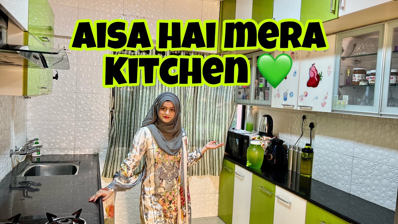 My kitchen tour 💚@Meenaz. Aslam #meenazfam #kitchentools #tour #kitchenitems #viral #foryoupage