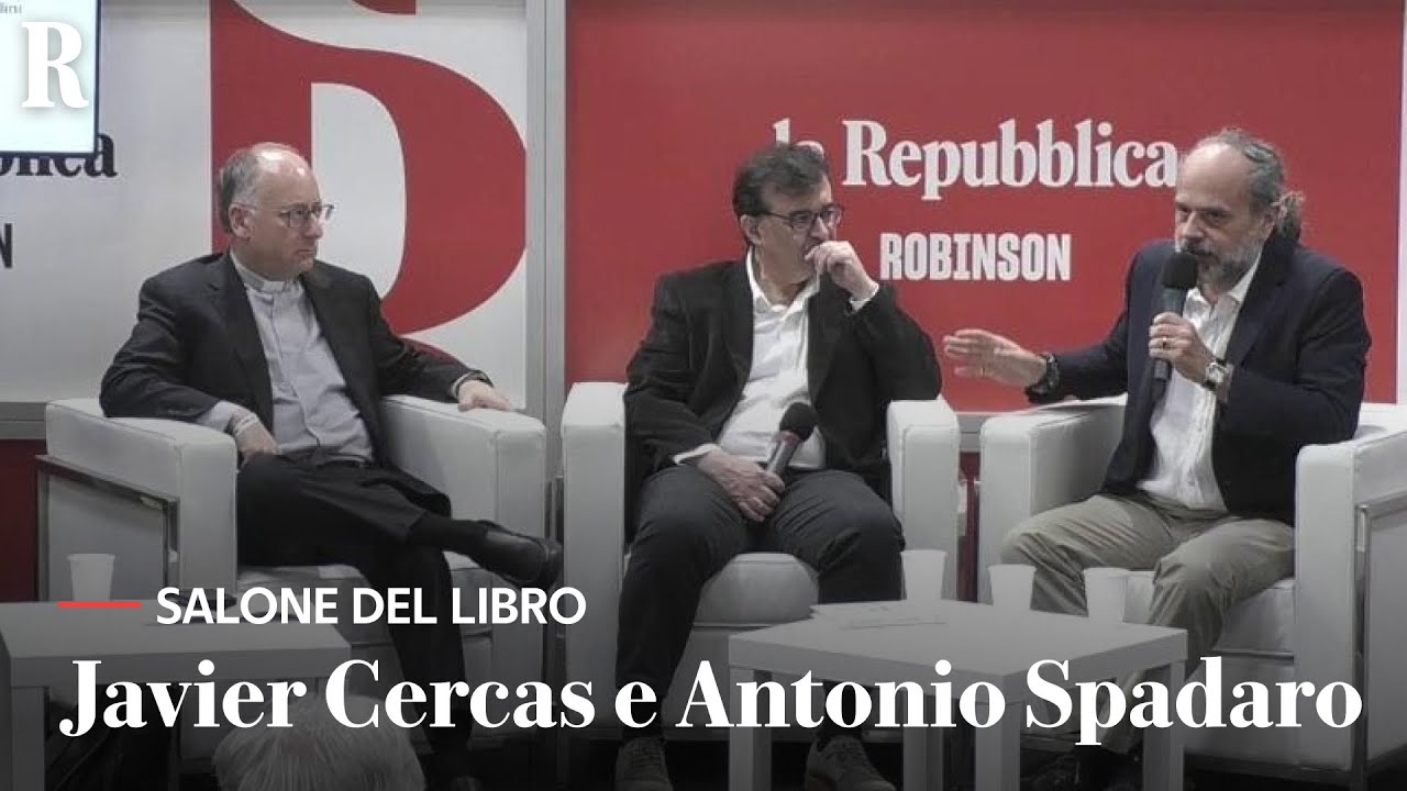Javier Cercas con Antonio Spadaro all'Arena Robinson: 