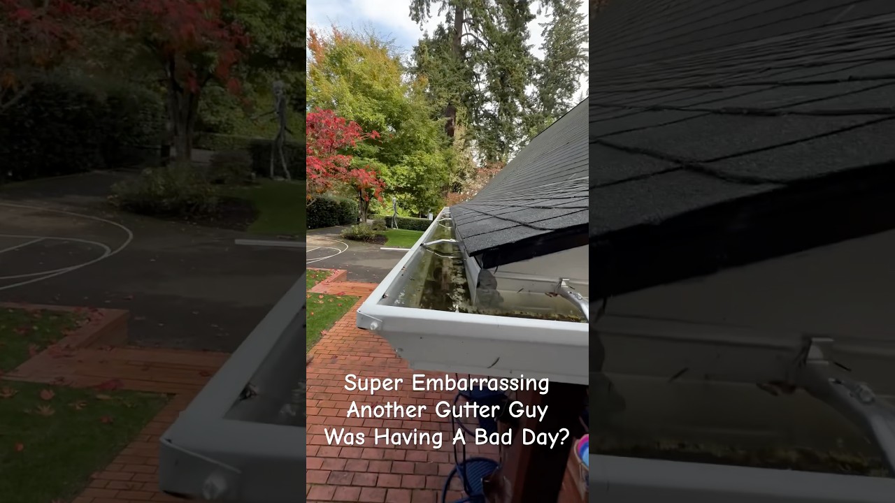 Customer Said Corner Was Leaking😕Well #gutter #diy #gutters #rain #home #shorts #youtubeshorts