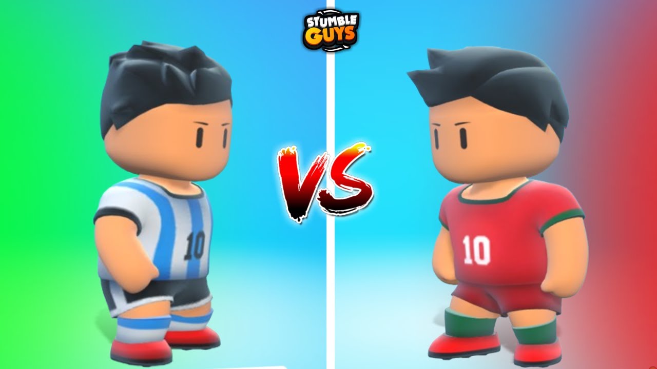 WAR SKIN Messi VS Ronaldo Race Map | Stumble Guys #500k