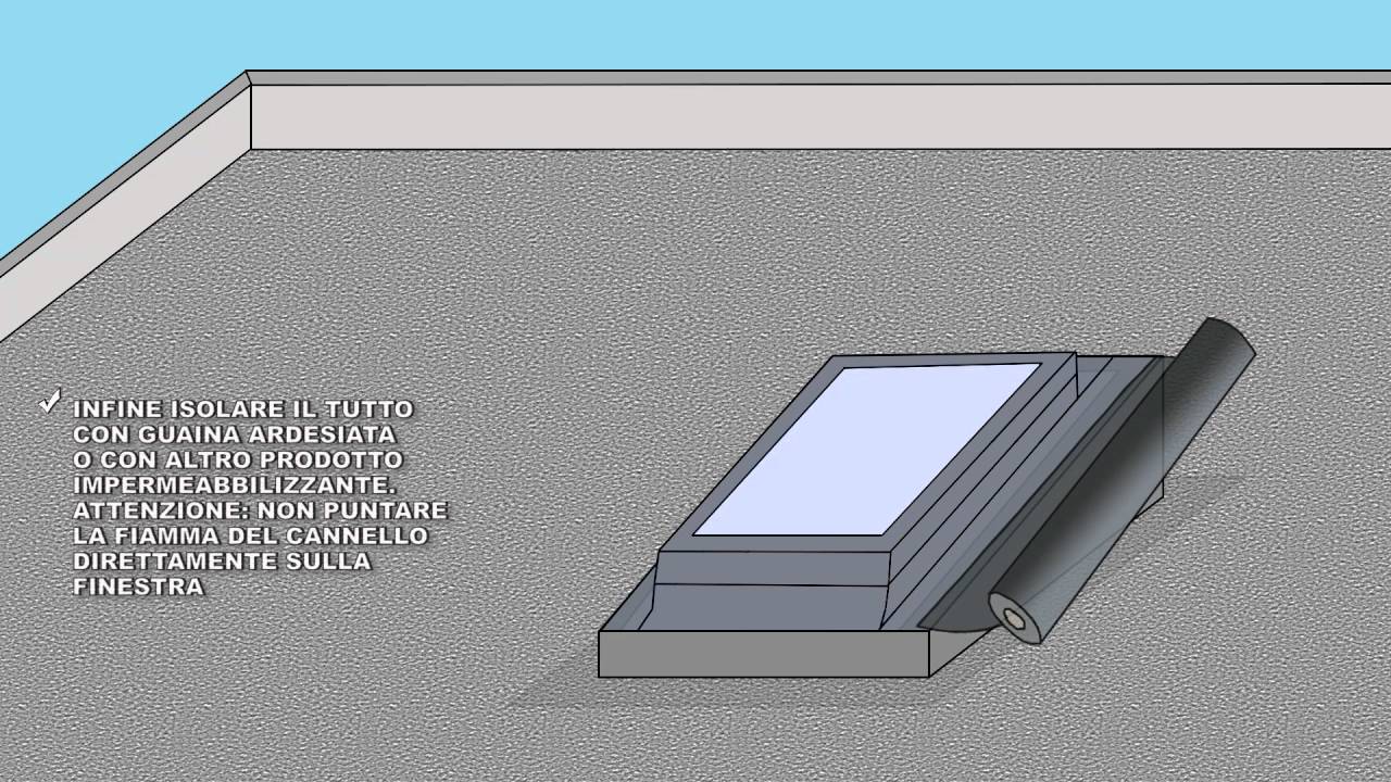 INSTALLAZIONE FINESTRA PER TETTO PIANO (come montare lucernario su cordolo terrazzo piatto)