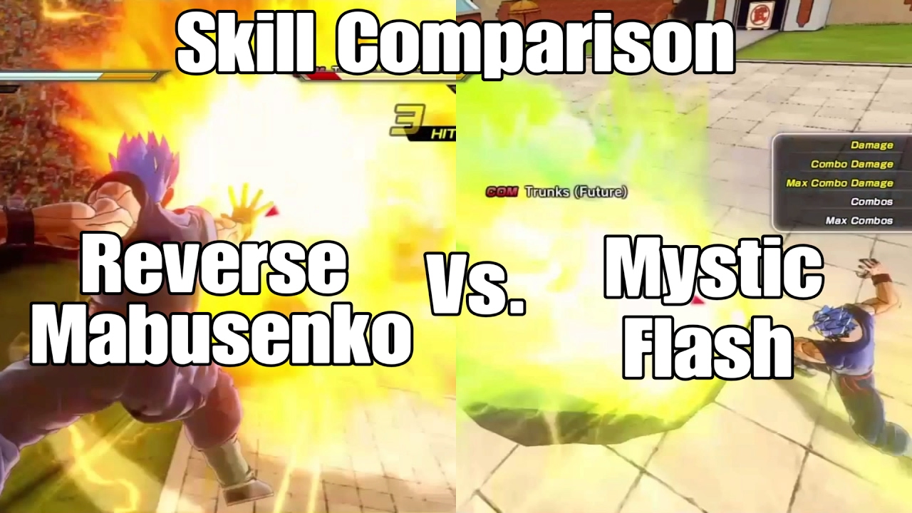 Dragon ball Xenoverse 2 Skill Comparison! Mystic Flash Vs. Reverse Mabakusenko