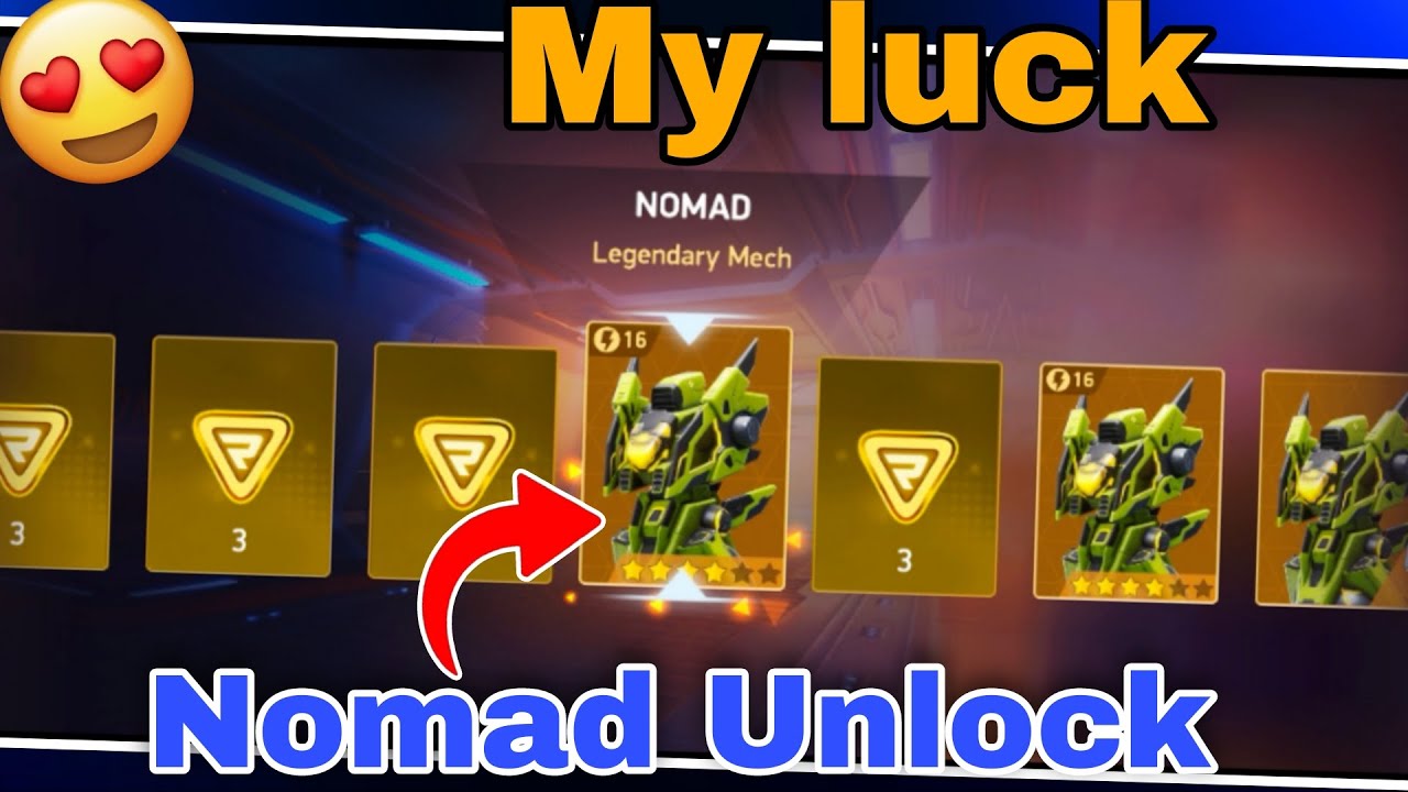My luck Nomad Unlocked🤩in mech arena new event create ruah🤫free token buy now unlock nomad 