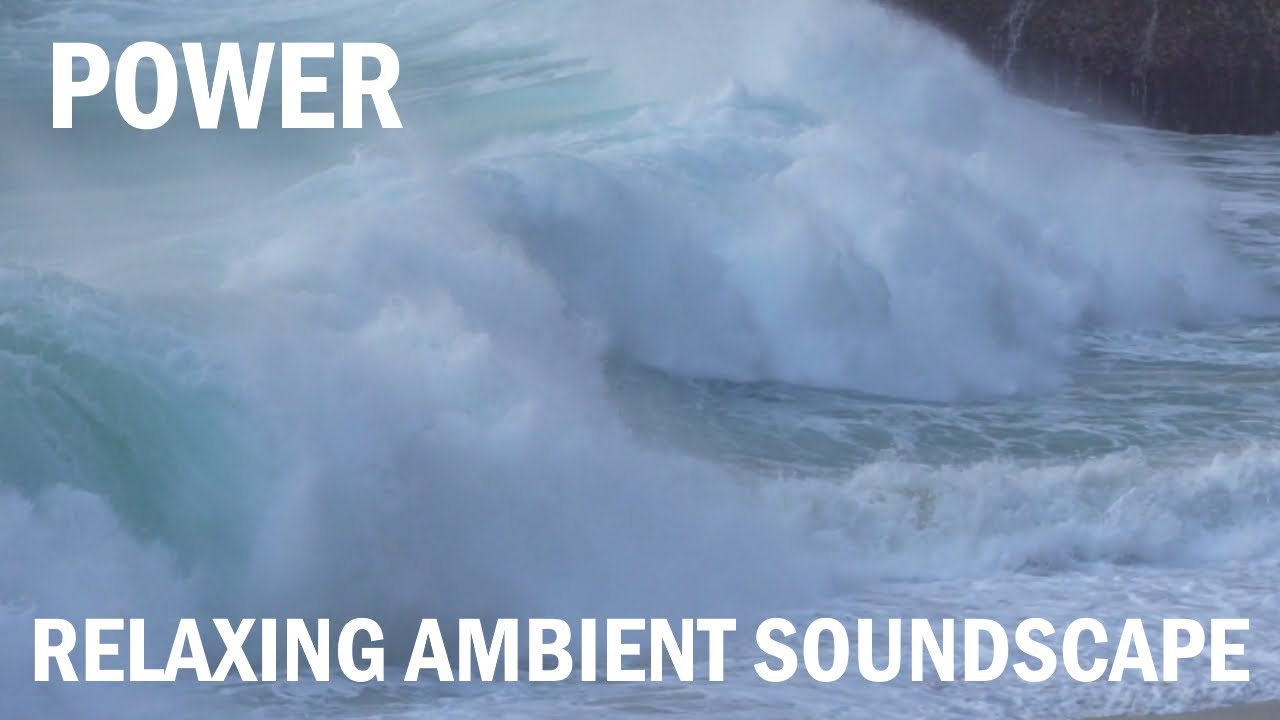 Relaxing Ambient Soundscape - Power - Massive Ocean Waves - Huge Brassy Drones/Big Rushing Ambience