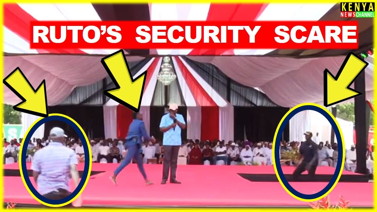 DRAMA as Ruto's Security reacts after Gen Z stormed Podium to address Ruto in Mombasa