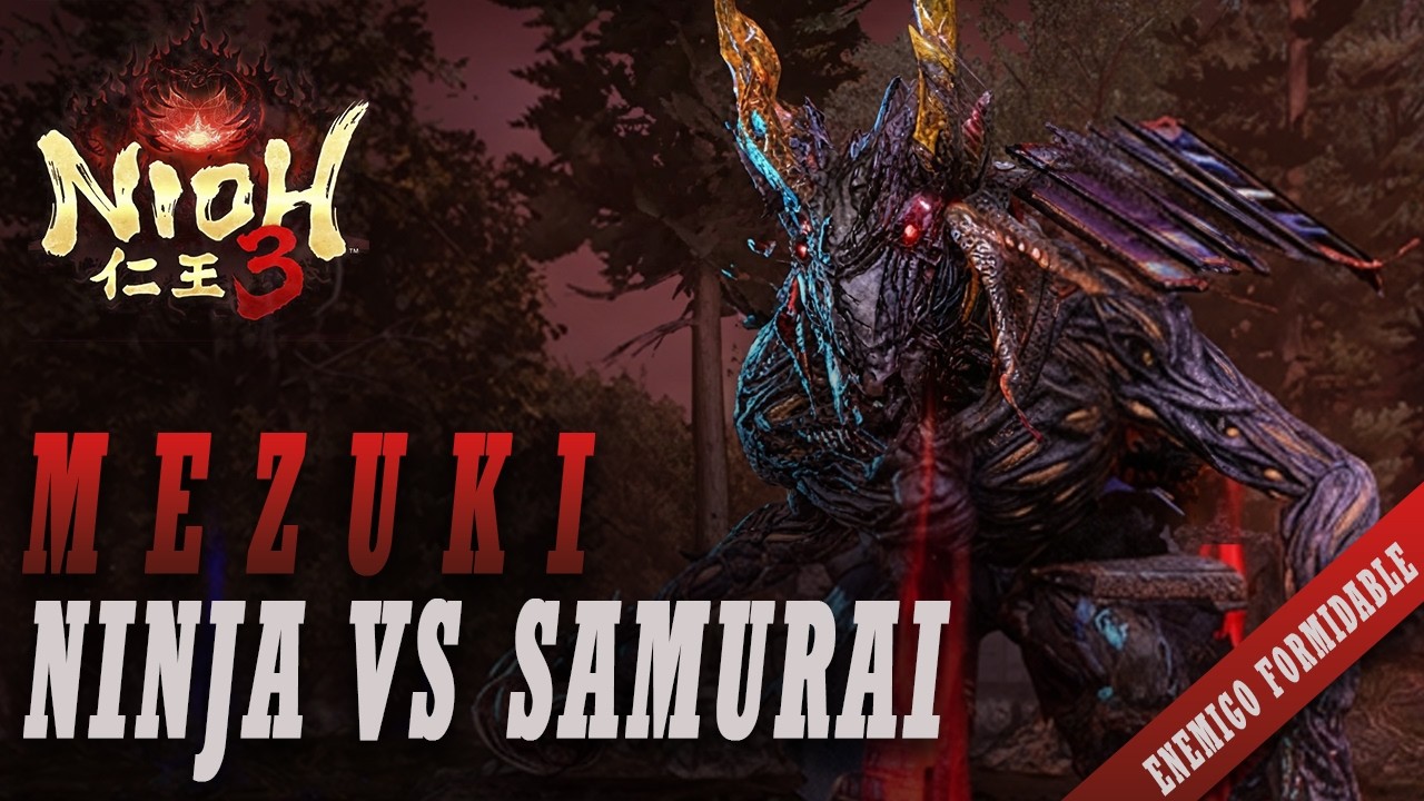 Nioh 3 - Modo Ninja con espada vs Samurai con dobles espadas contra Mezuki