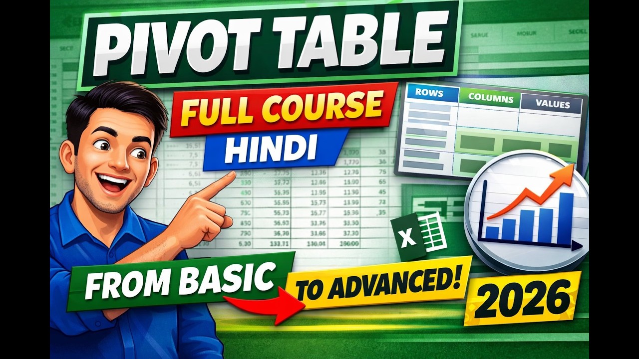 Pivot Table Complete Tutorial in Hindi | Excel Pivot Table Full Course