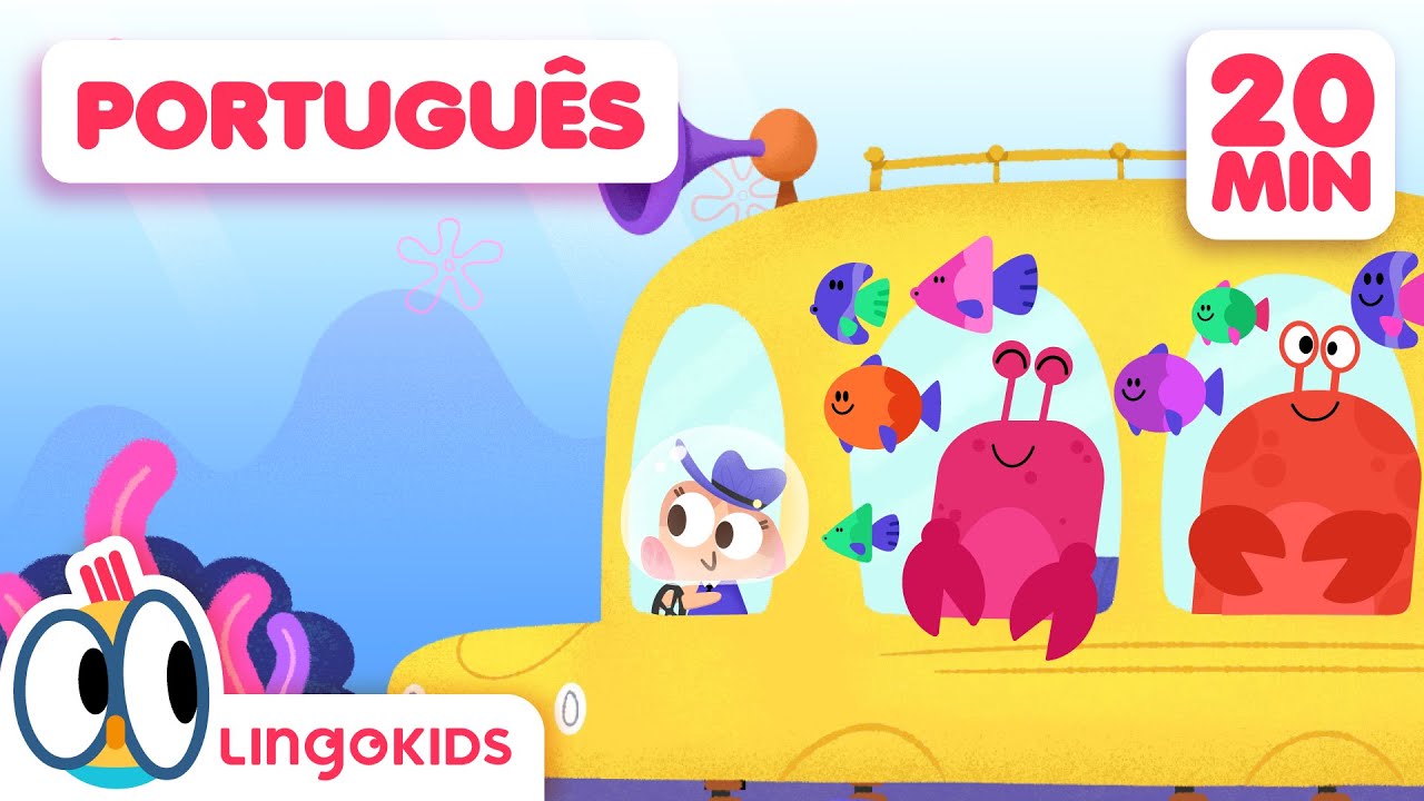 AS RODAS DO ÔNIBUS + outras músicas infantis 🚌🌊 Lingokids em português