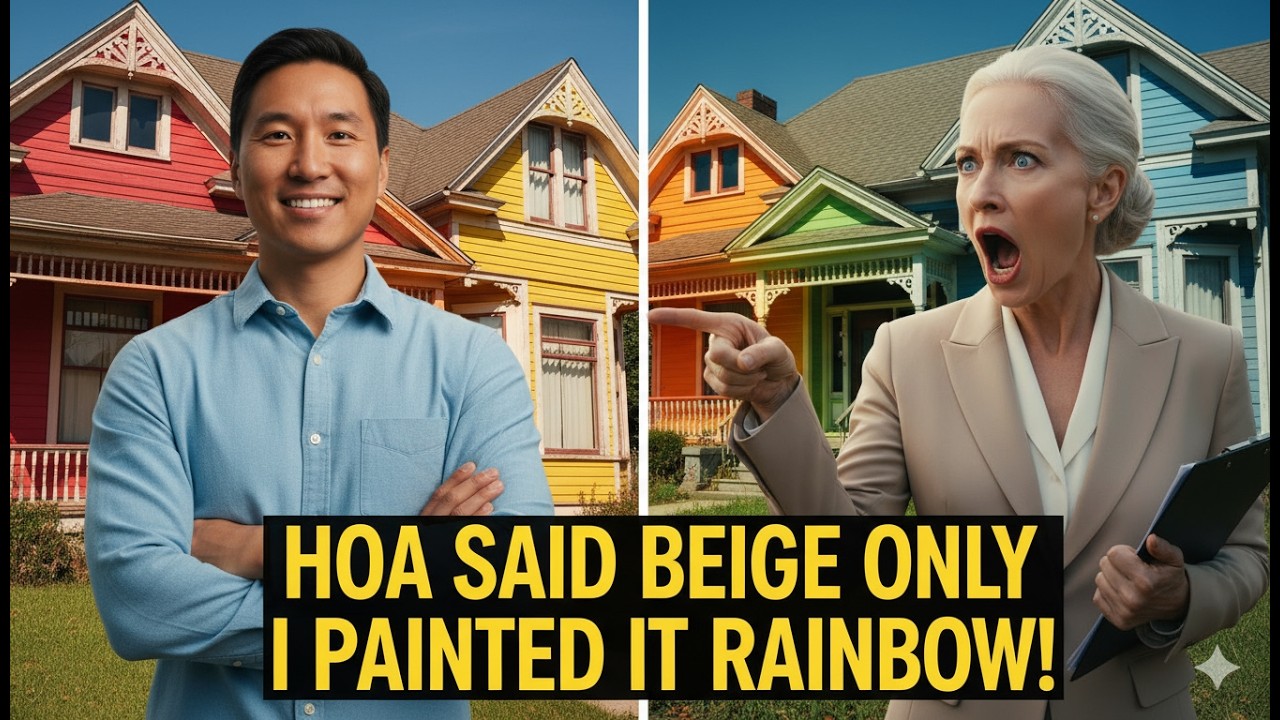 HOA Demanded I Paint My House Beige… I Found A Loophole And Painted It Rainbow!