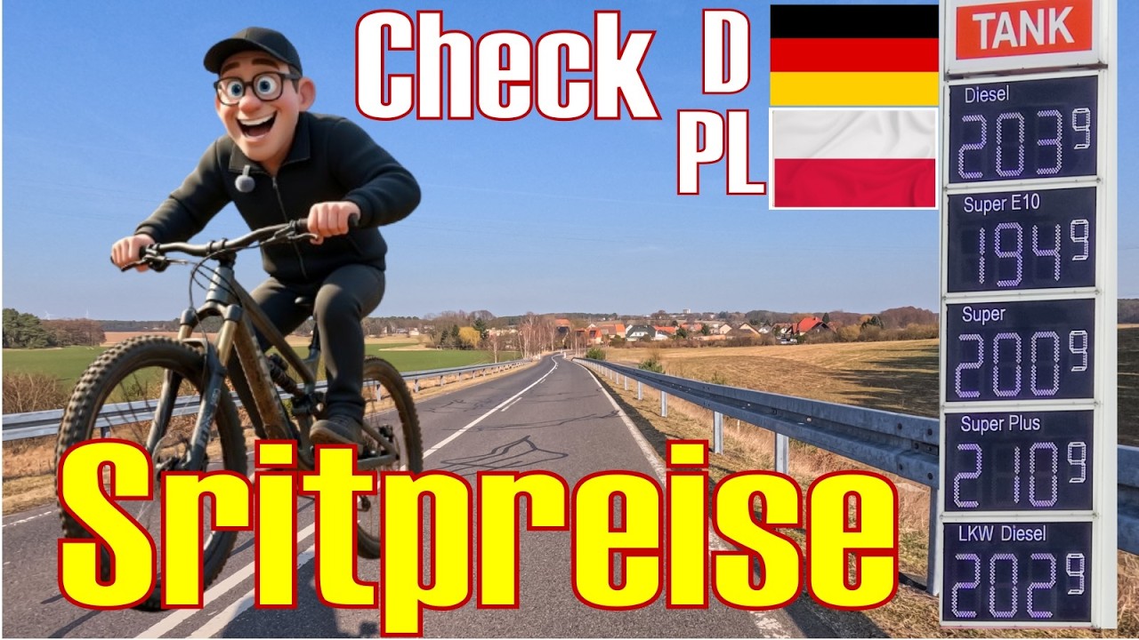 Mit dem E-Bike nach Guben und über die Grenze nach Gubin in Polen die Spritpreise checken