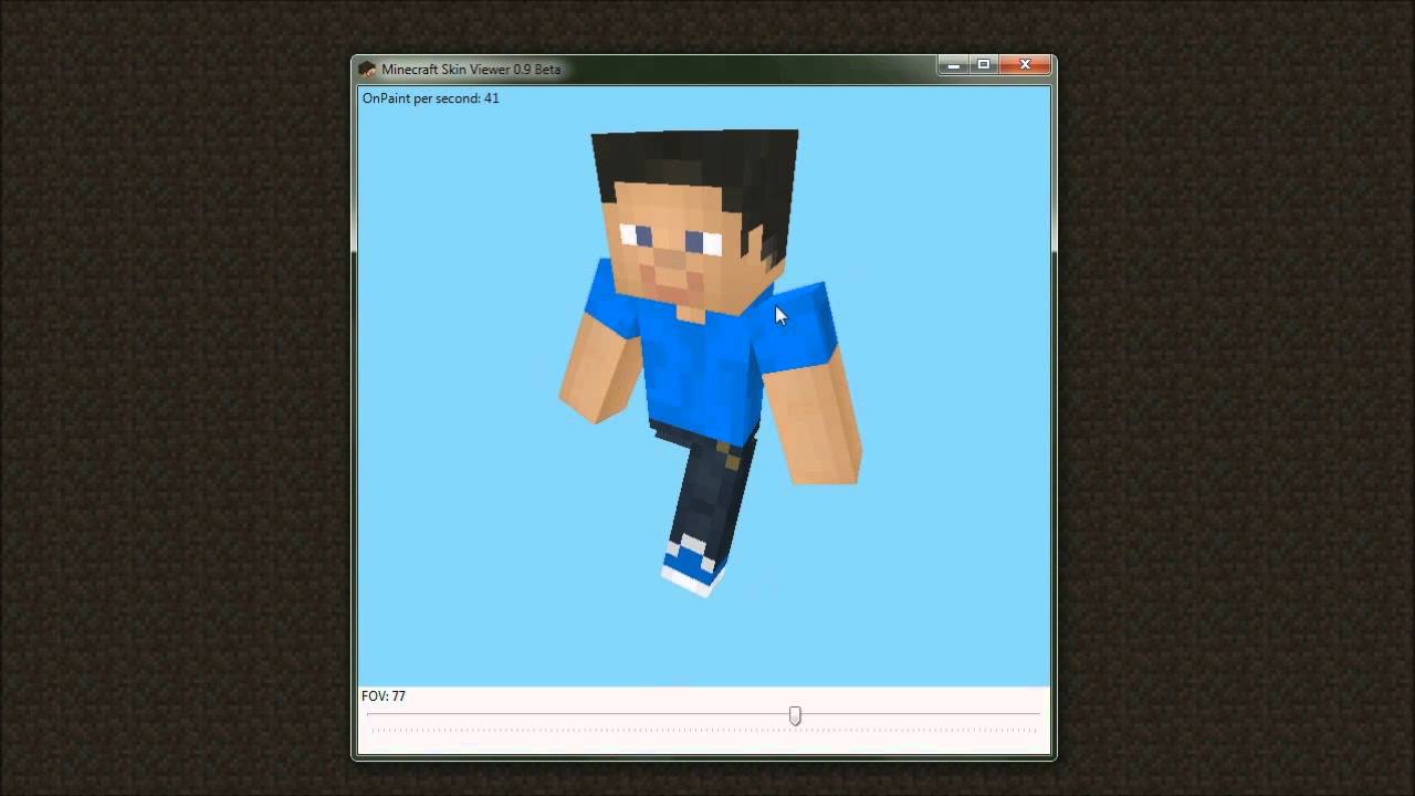 Minecraft Skin Viewer 0.9 Beta Preview - FOV test