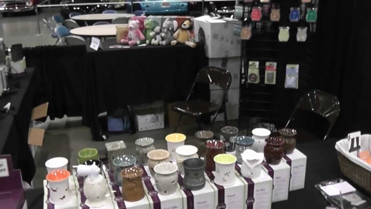 My husband explains our Scentsy booth at the Tucson Home and Garden Show