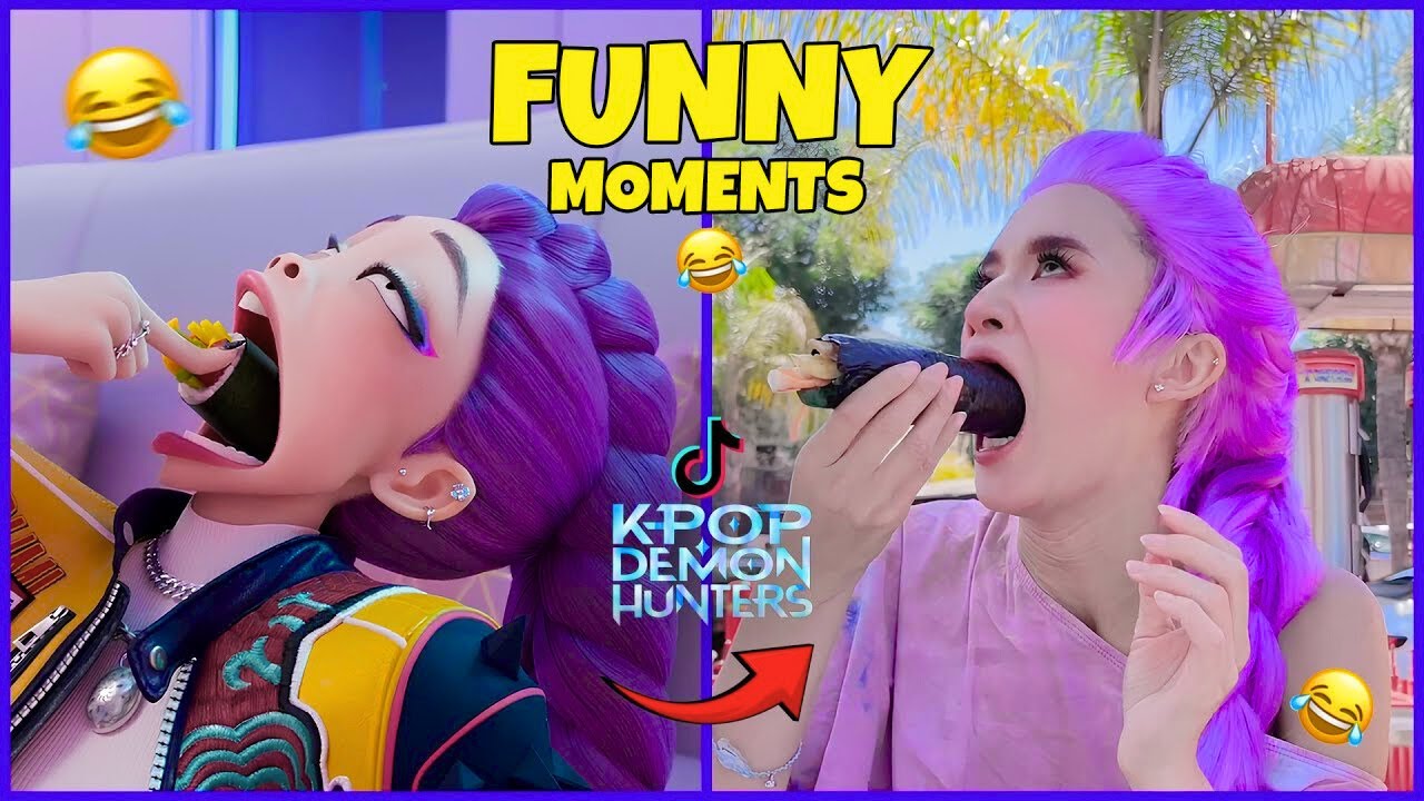 Momentos divertidos de la pel&iacute;cula KPOP Demon Hunters en la vida real 🎬 | Huntrix, Saja Boys