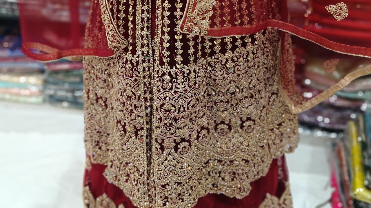 MAROON COLOR DESIGNE LONG KOTI LEHENGA IN STONE WORK & ZARI WORK | EID SPECIAL DRESS