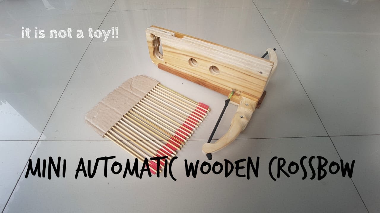 How To Make Mini Automatic Wooden Crossbow? - Inspired by Jörg Sprave