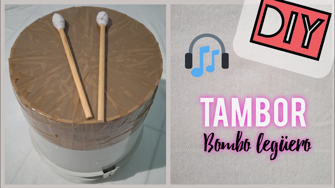 DIY Tambor - Bombo legüero con materiales reciclados