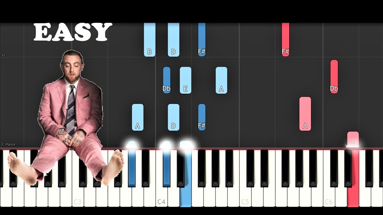 Mac Miller - 2009 (SLOW EASY PIANO TUTORIAL)