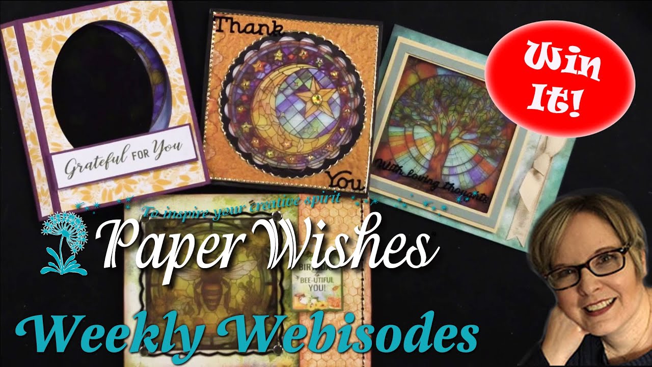 4 Lovely Cards Using Stained Glass Acetate by Crafter's Companion