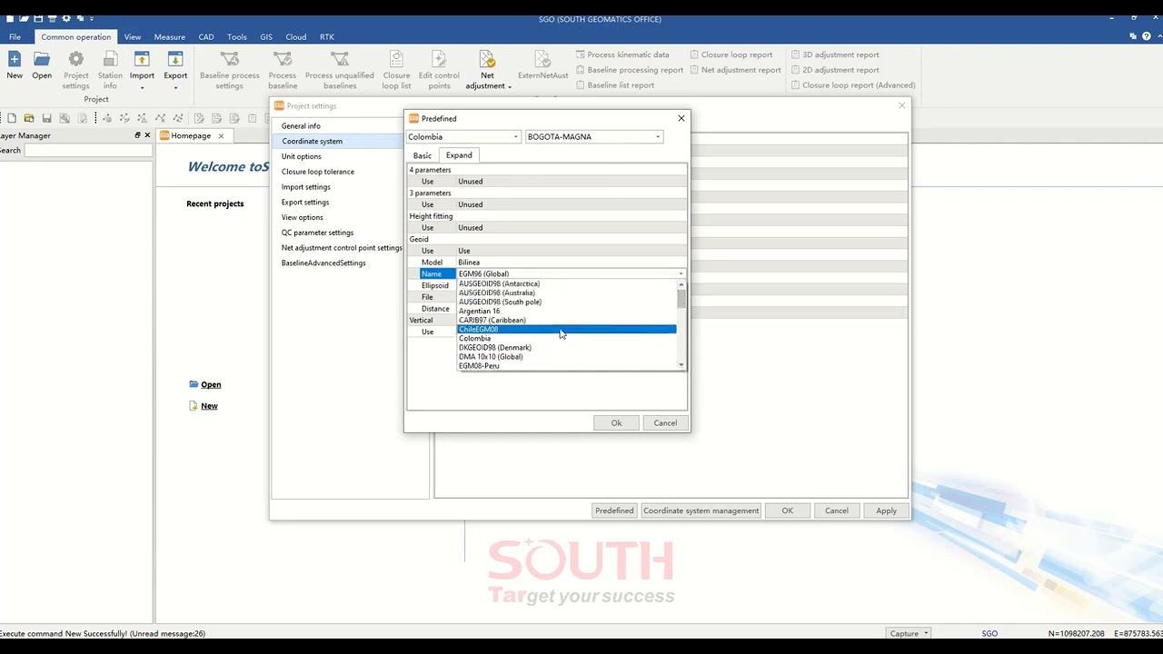 Procesamiento de datos GNSS estáticos en SOUTH GEOMATICS OFFICE SGO