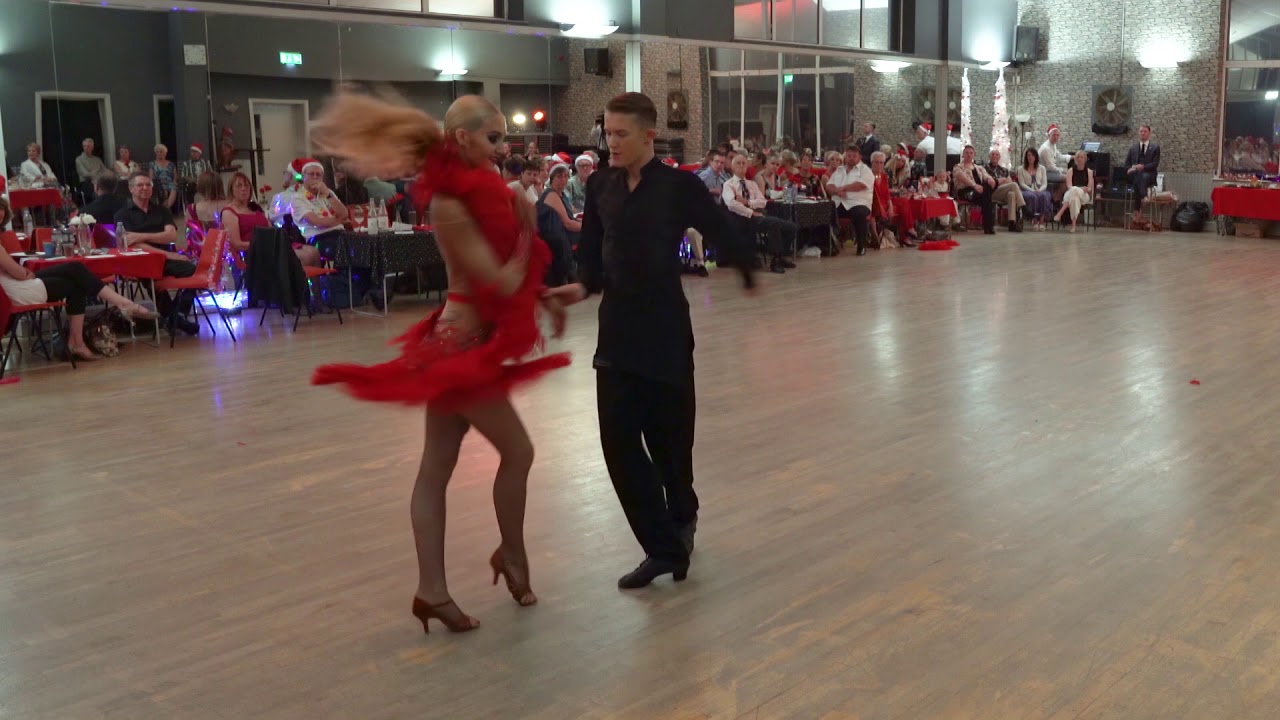 Glenn Richard Boyce & Caroly Janes dancing the Samba at our Christmas in July Social 2019