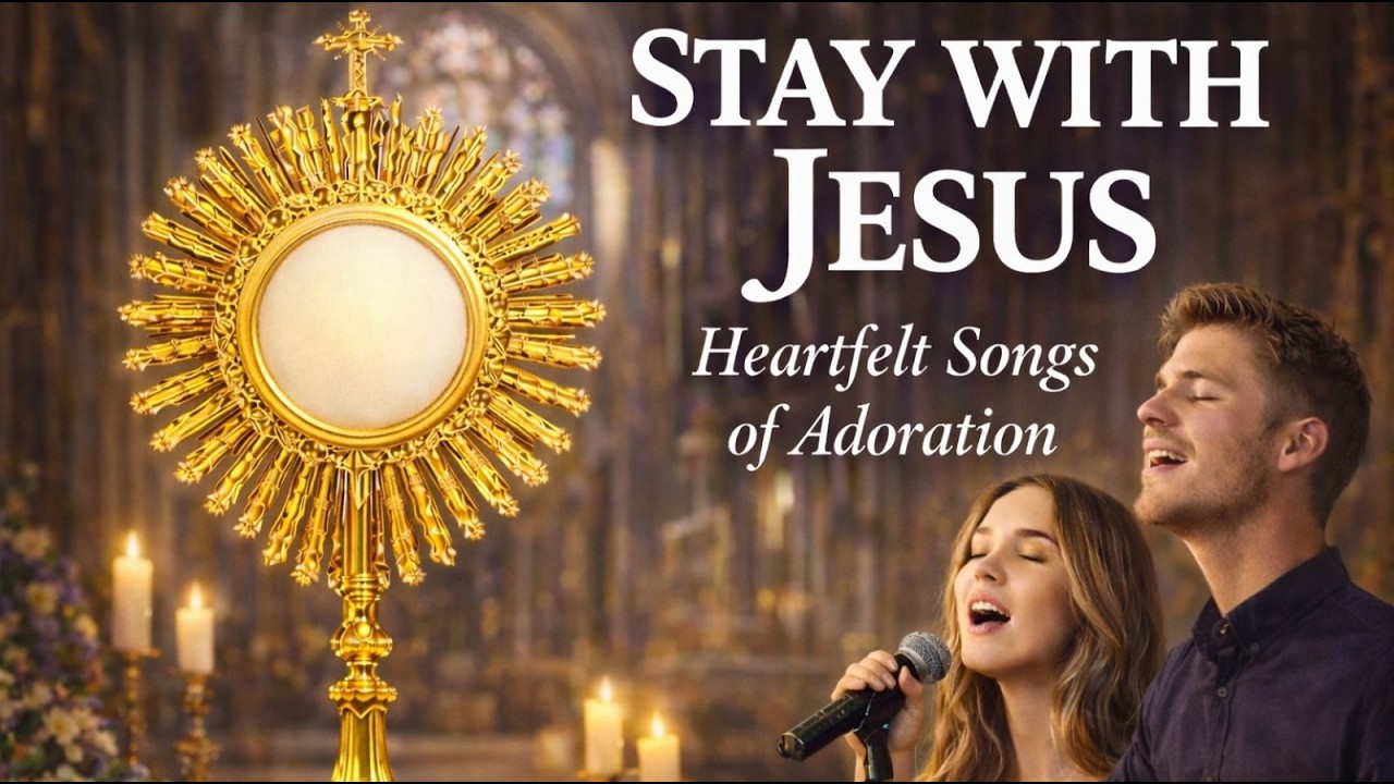 Here Is Jesus in the Eucharist 🙏 Deep Catholic Adoration Worship Songs | Remain in His Presence