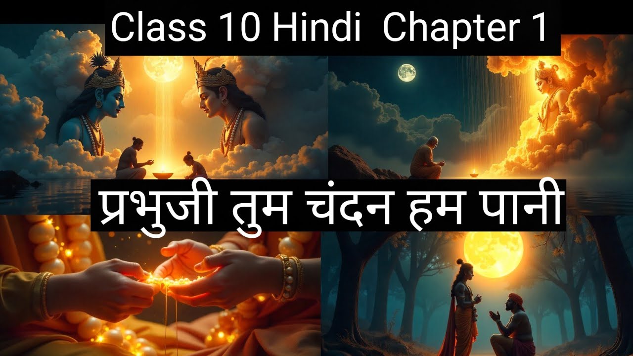 Class 10 Hindi Chapter 1 | प्रभुजी तुम चंदन हम पानी | Prabhuji Tum Chandan Hum Pani 